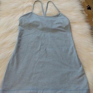 Lululemon Power Y Tank sz 8 EUC blue